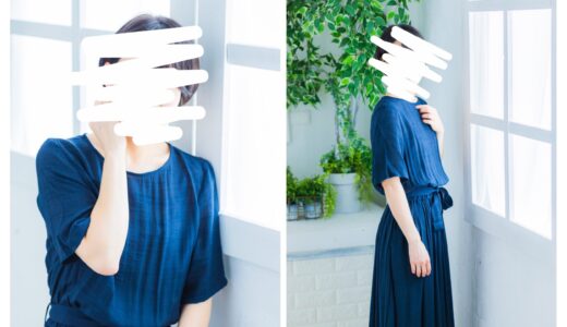 婚活用の写真撮影でした｜福島県・女性｜２パターンの衣装で｜緑のある写真スタジオ